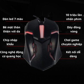 Chuột máy tính có dây Led C05 đèn 7 màu, Mouse Gaming Chơi Game, Dùng Văn Phòng Cực Tốt, Chuột Laptop - Memotop