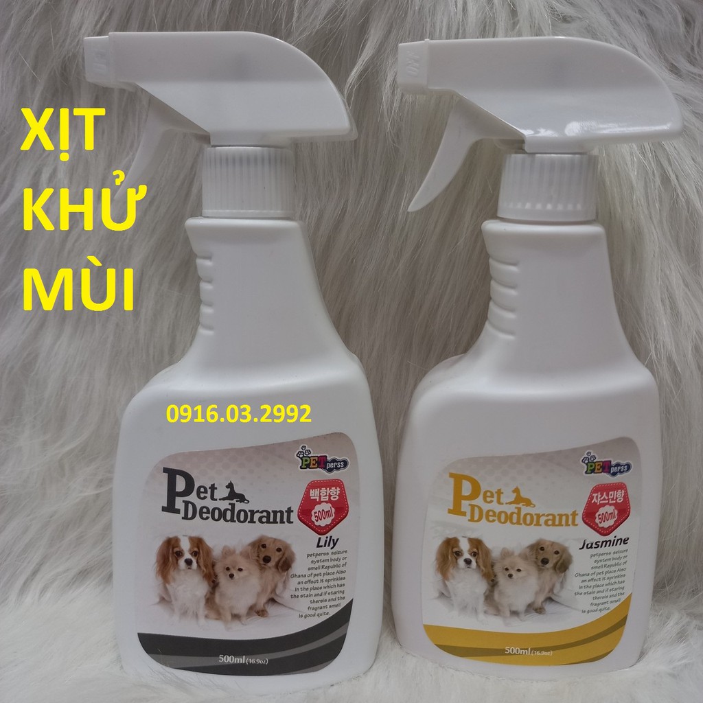 Xịt khử mùi môi trường xung quanh vật nuôi, xịt khử mùi cơ thể chó mèo 500ml