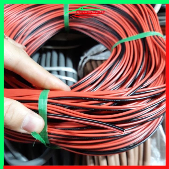 Cuộn 100 mét dây điện đôi đen đỏ đủ loại 18AWG đến 26AWG