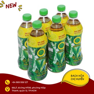 Lốc 6 chai trà xanh Không Độ vị chanh 455ml