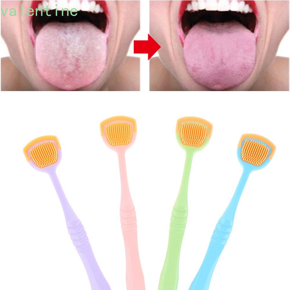 [Hàng mới về] Bàn chải vệ sinh lưỡi hai mặt nhiều màu sắc chăm sóc sức khỏe cho người lớn