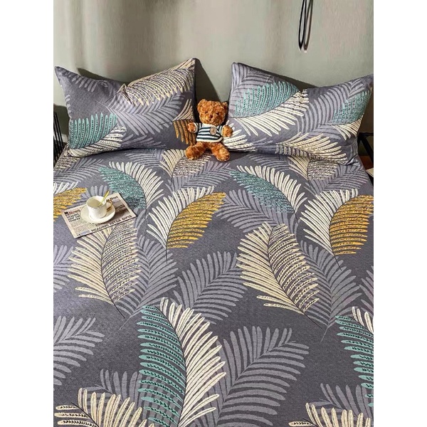 Ga gối cotton living 100%, drap cotton lạnh phong cách Châu Âu