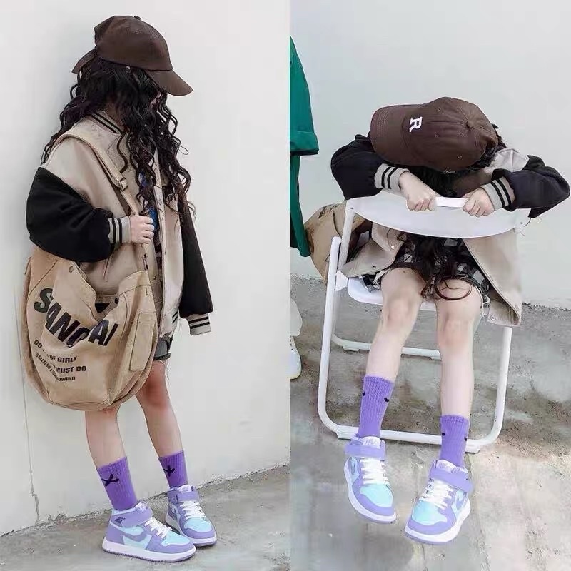 Giày thể thao cao cổ phong cách Hàn Quốc cho bé trai bé gái Quảng Châu