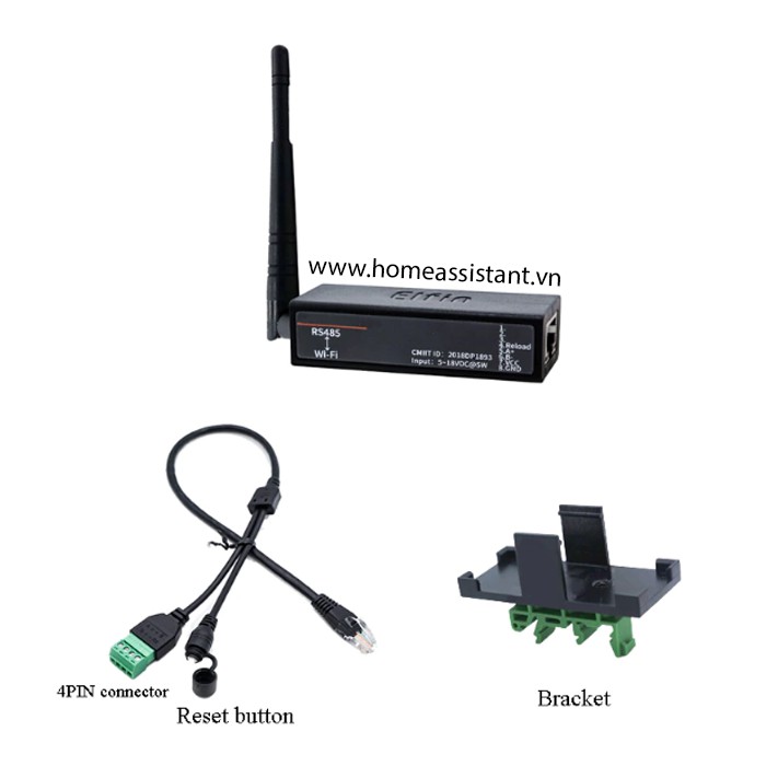Bộ Định Tuyến Kết Nối Mạng Wifi Sang Modbus RS485 Elfin EW11  Hass PLC