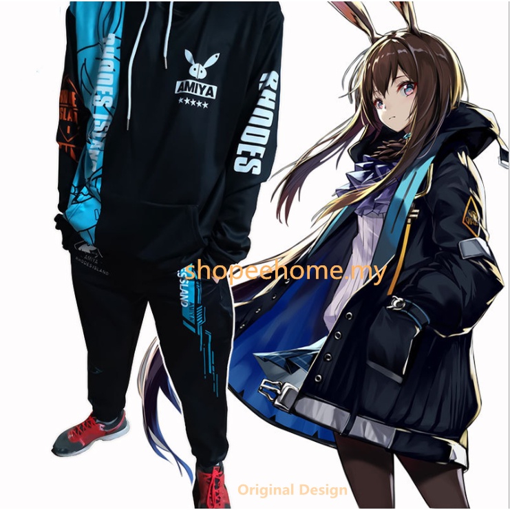 Áo hoodie Dáng Rộng In Hình arknights Amiya 3D Phong Cách Nhật Bản Giản Dị Dành Cho Nam Nữ