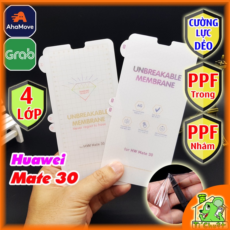 [Mặt Trước] Dán CL Dẻo PPF Huawei Mate 30 Cường Lực Chống Vân Tay