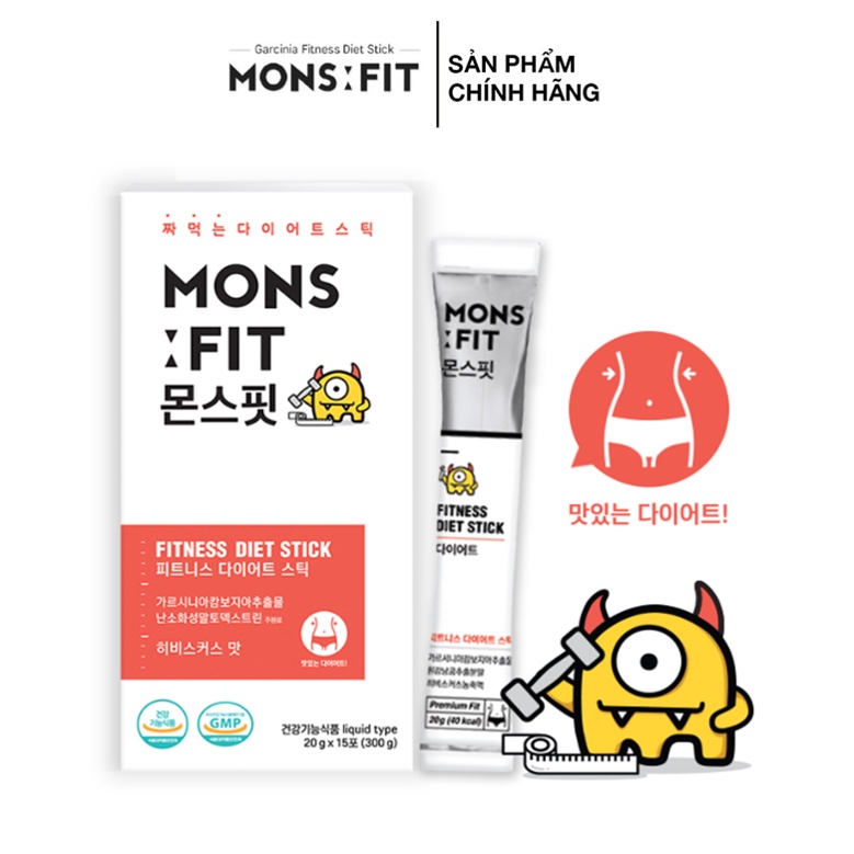 [DATE MỚI CHÍNH HÃNG TẠI HOA XINH] Giảm Cân Monsfit Fitness Diet Stick (HỘP 15 tuýp) - Nhập Khẩu Hàn Quốc thumbnail