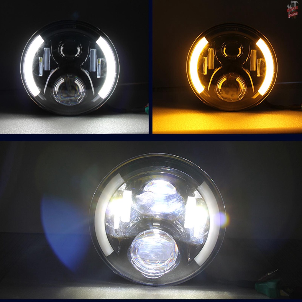 Đèn Pha LED Hình Tròn 7 Inch 12V/24V Thay Thế Cho Xe Jeep Wrangler