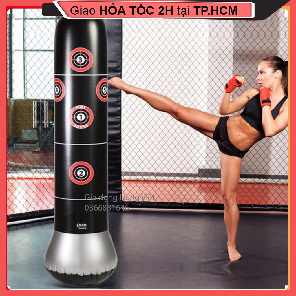 BAO TRỤ ĐẤM BỐC TẬP PHẢN XẠ TỰ CÂN BẰNG 1.6m KÈM BƠM [BOXING]