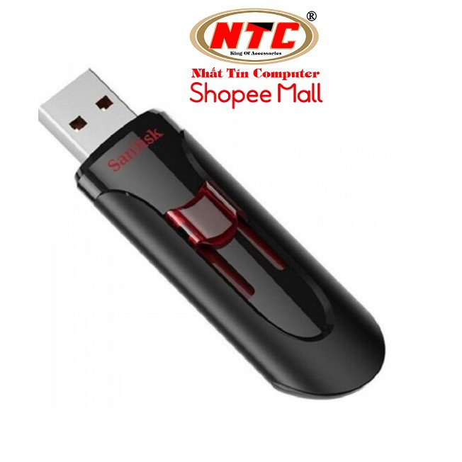 USB 3.0 SanDisk Cruzer Glide CZ600 16GB / 32GB / 64GB / 128GB 100MB/s (Đen) - Hàng chính hãng