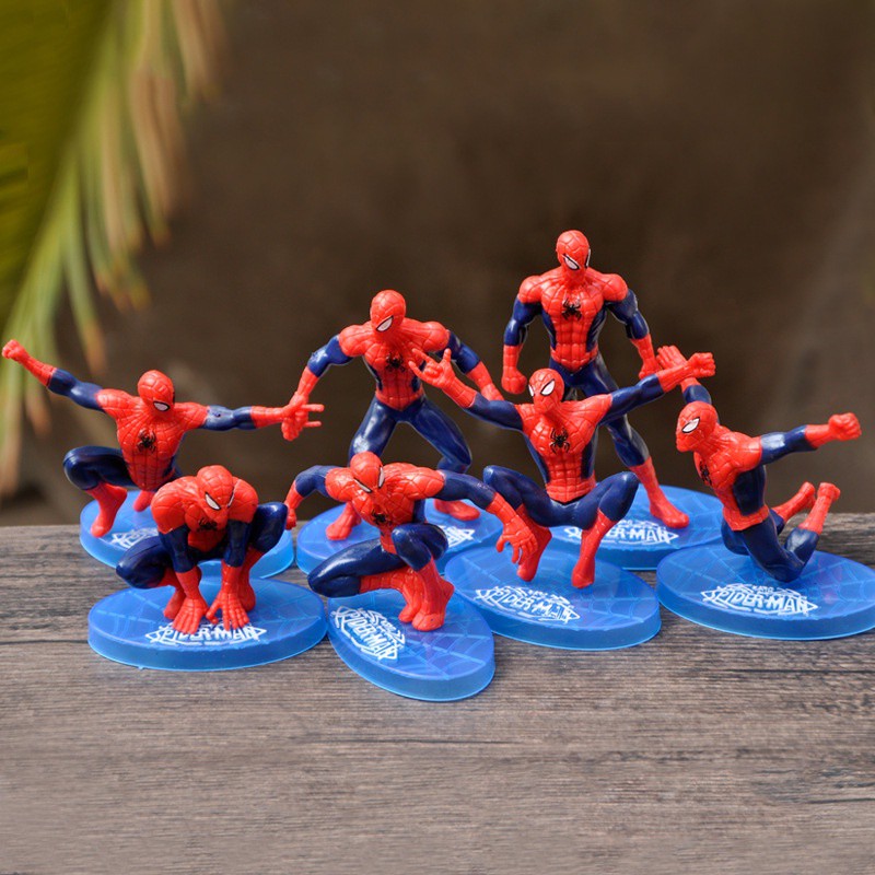 Mô hình Siêu Anh Hùng Marvel, Người Nhện Spider Man trang trí bàn làm việc, trang trí góc học tập, đồ chơi