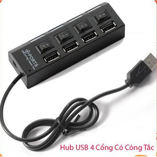 Hub usb 4 cổng có công tắc tắt . mở 2.0 - hub-4port-usb