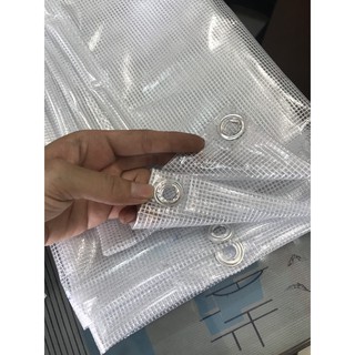 Bạt nhựa màn trong có lưới lấy sáng chống thấm nước