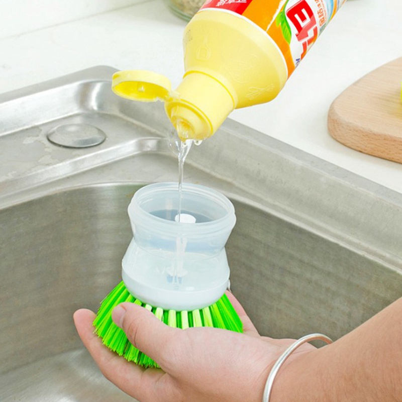 Cọ Rửa Chén Dĩa Có Ngăn Chứa Dung Dịch Tiện Lợi