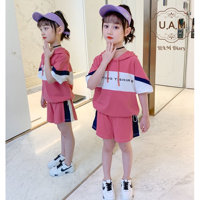 Bộ Đồ Thể Thao 2 Món Thời Trang Mùa Hè Cho Bé Gái 3-4 - 5-6 - 7-8 - 9-10 - 11-12 Tuổi