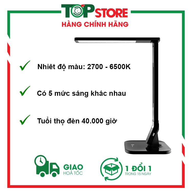 Đèn bàn Taotronics TT-DL01  Bảo hành 24 tháng, 14W, Hẹn Giờ, 4 Chế Độ Màu 5 mức sáng, Điều Khiển Cảm Ứng