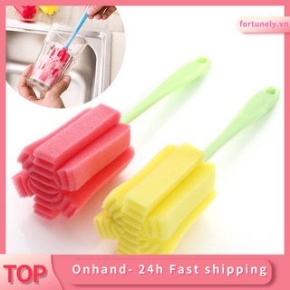 Cọ bọt biển dùng để vệ sinh ly tách tay cầm cán dài dễ thao tác