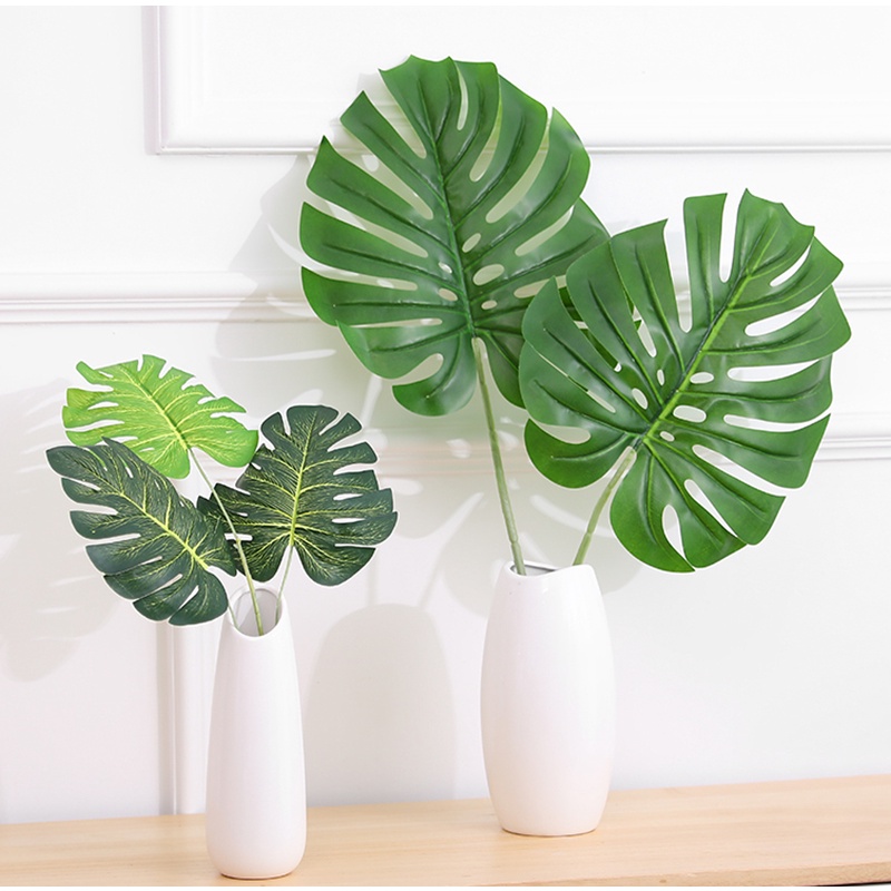 Set 2 lá cọ giả trang trí nhà cửa sáng tạo