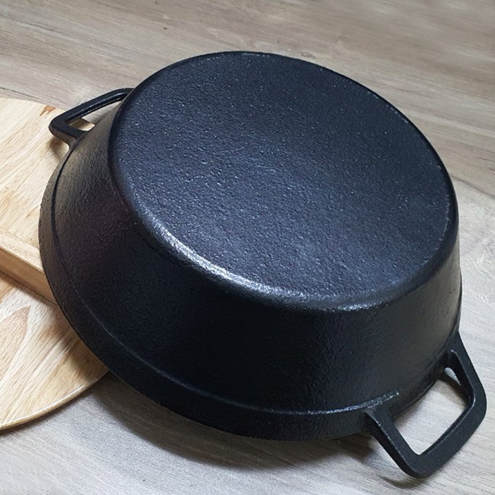 Nồi gang chống dính hình V dùng được bếp từ nắp gỗ Vạn Lợi