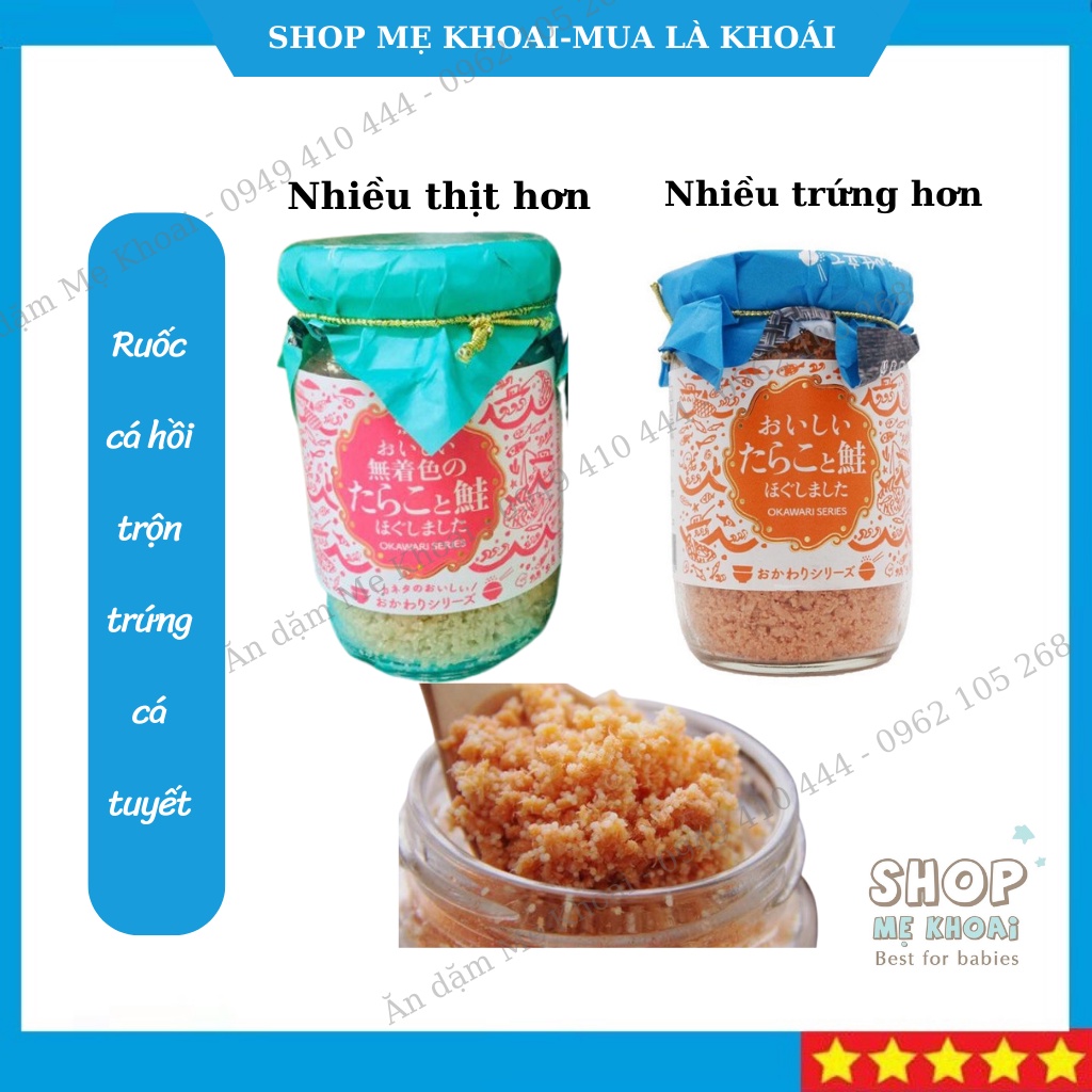Ruốc cá hồi trộn trứng cá tuyết Okawari Nhật Bản 120g cho bé ăn dặm từ 6M [DATE T4/2023]