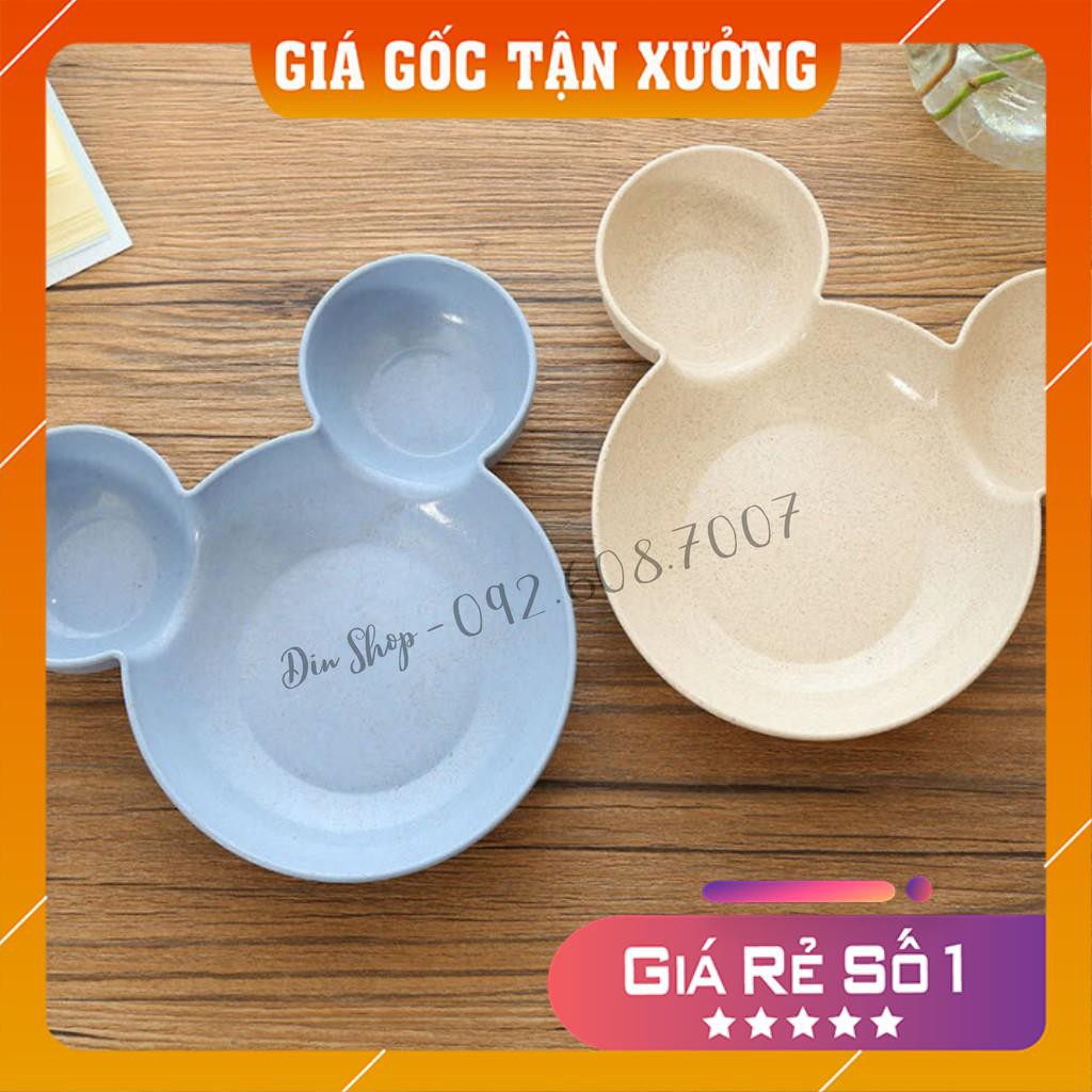 Bát Chia Ngăn Cho Bé FREESHIP Bát Ăn Dặm Chia Thức Ăn Hình Gấu Cho Bé Chất Liệu Lúa Mạch An Toàn Sức Khỏe Cho Bé