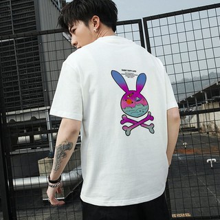 Áo Thun Nma Nữ Tay Lỡ Unisex In Thỏ Trippy Land ATIN13 - Áo Phông Unisex Trắng, Đen Tím, Vàng Nghệ, Xanh Chuối