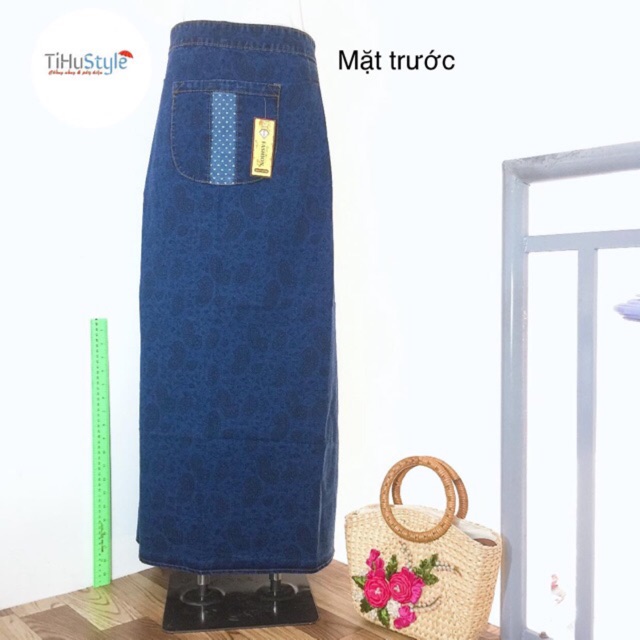 Váy chống nắng Jean 3 NÚT CÀI không đụng hàng DÀY VÔ ĐỊCH