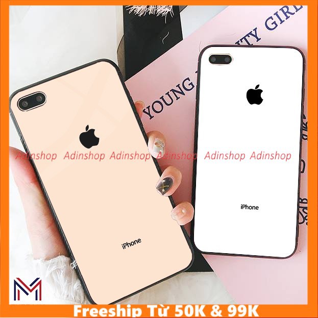 Ốp lưng giả iphone 7 plus/8 plus cho OPPO A1K/Realme C2 mặt lưng bóng đẹp