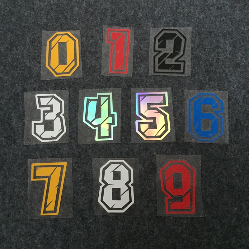 Miếng dán phản quang hình chữ số dùng để trang trí xe hơi và xe máy | BigBuy360 - bigbuy360.vn
