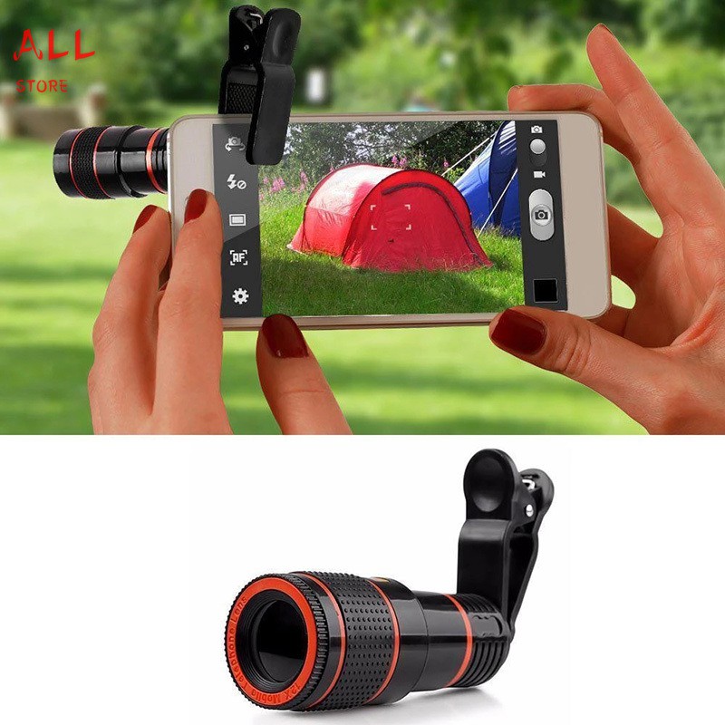12X Zooms Mobile Phone Camera Lens Telephoto Lens External Telescope with Universal Clip