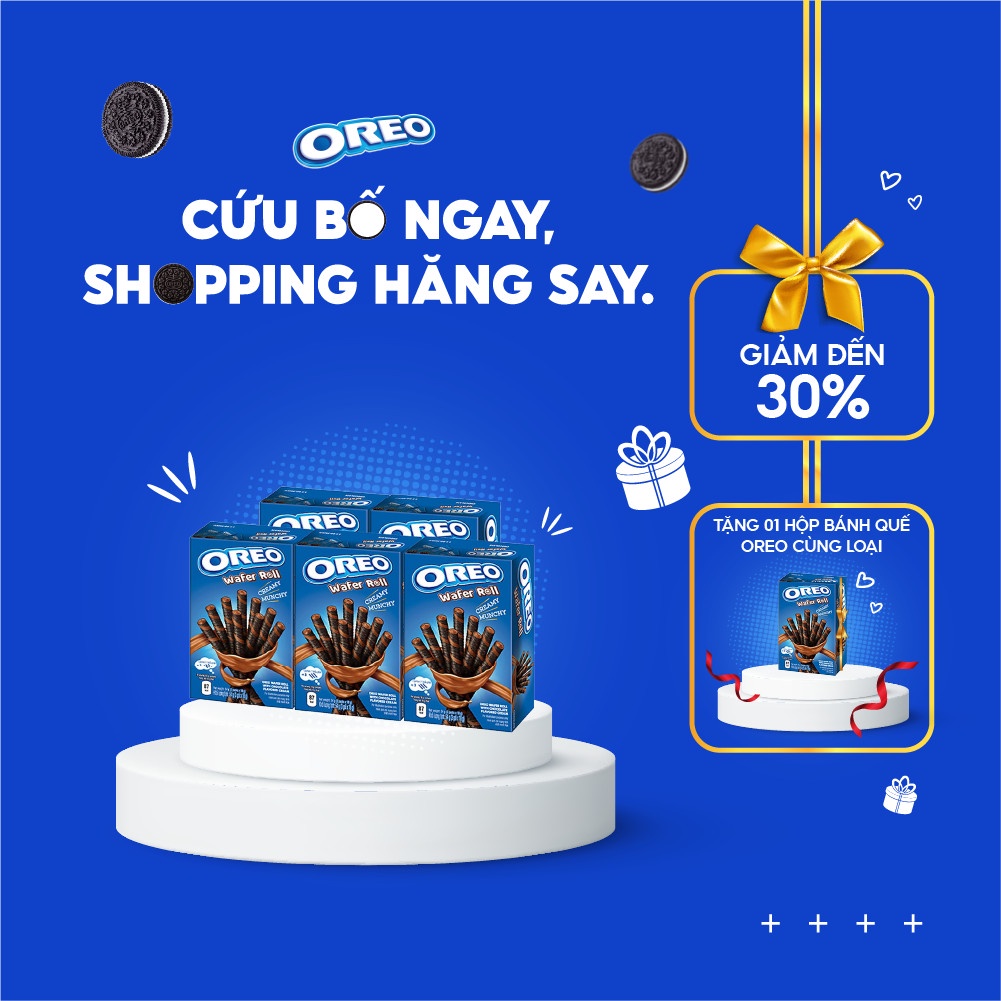 [Mua 5 Tặng 1] Combo 5 Hộp Bánh Quế OREO vị Socola 5x54g