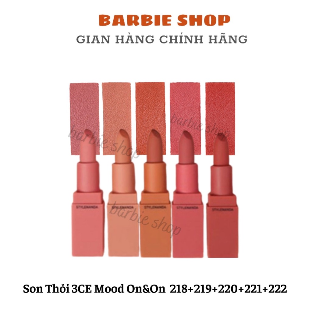 Son Thỏi 3CE Mood On&On ( 218+219+220+221+222 )