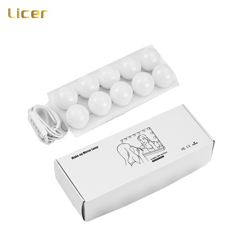 Đèn LED Licer gắn gương trang điểm có 3 màu và 9 cấp độ