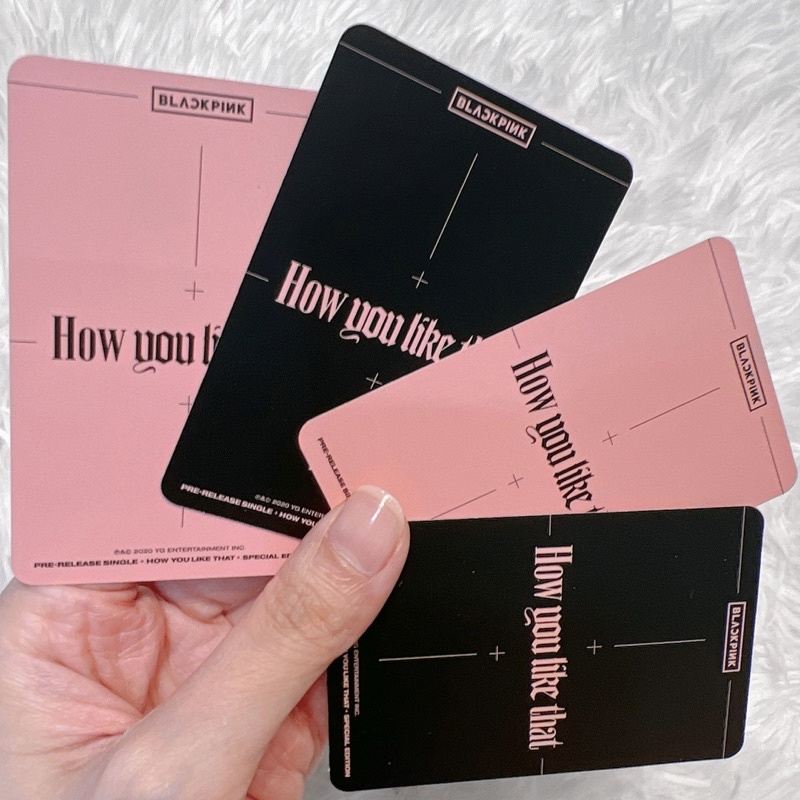 Ảnh photocard BLACKPINK card Lisa Rosé Jennie Jisoo chính hãng