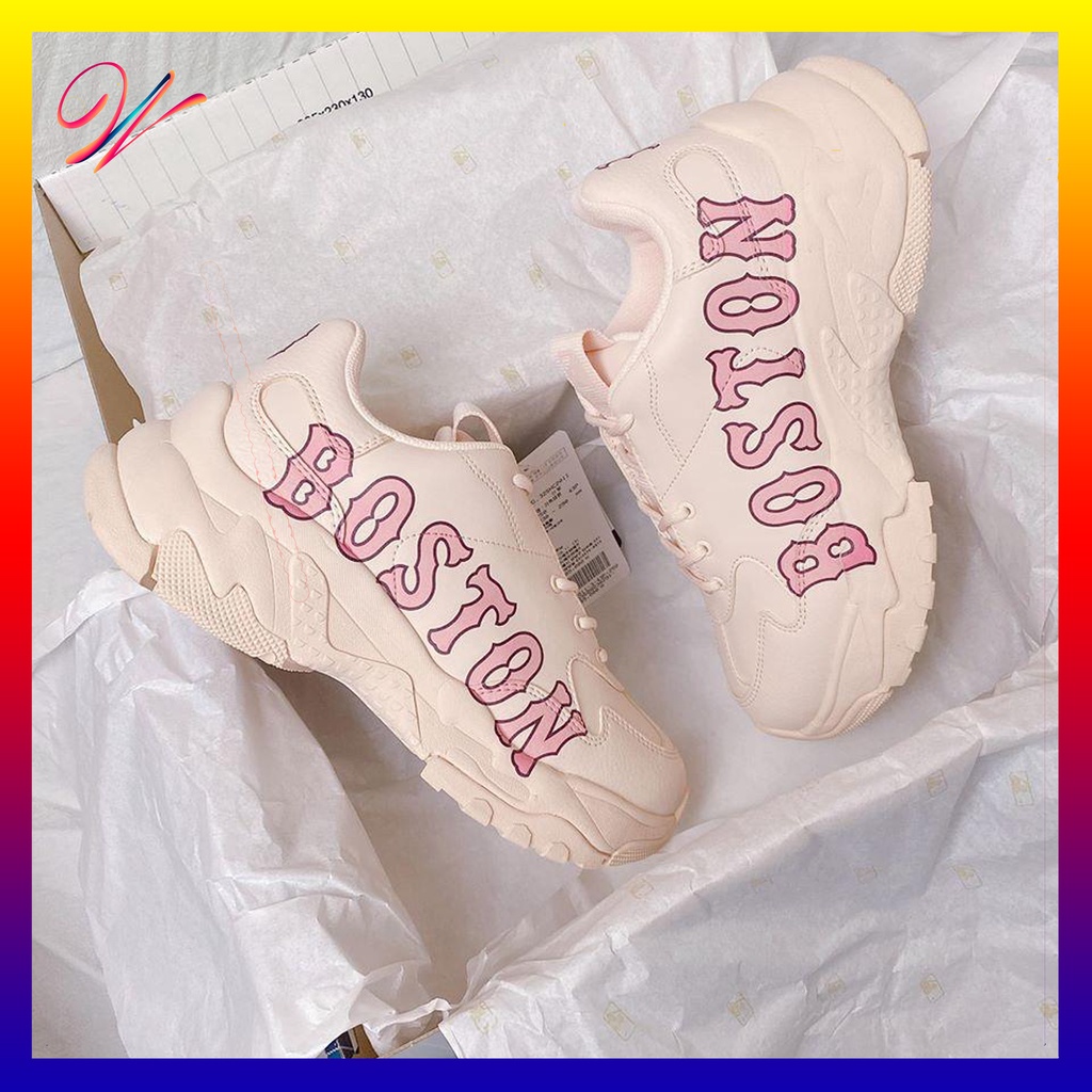 [SIÊU PHẨM] Giày sneaker Boston chữ hồng bản 3D siêu hot hit full size nam nữ