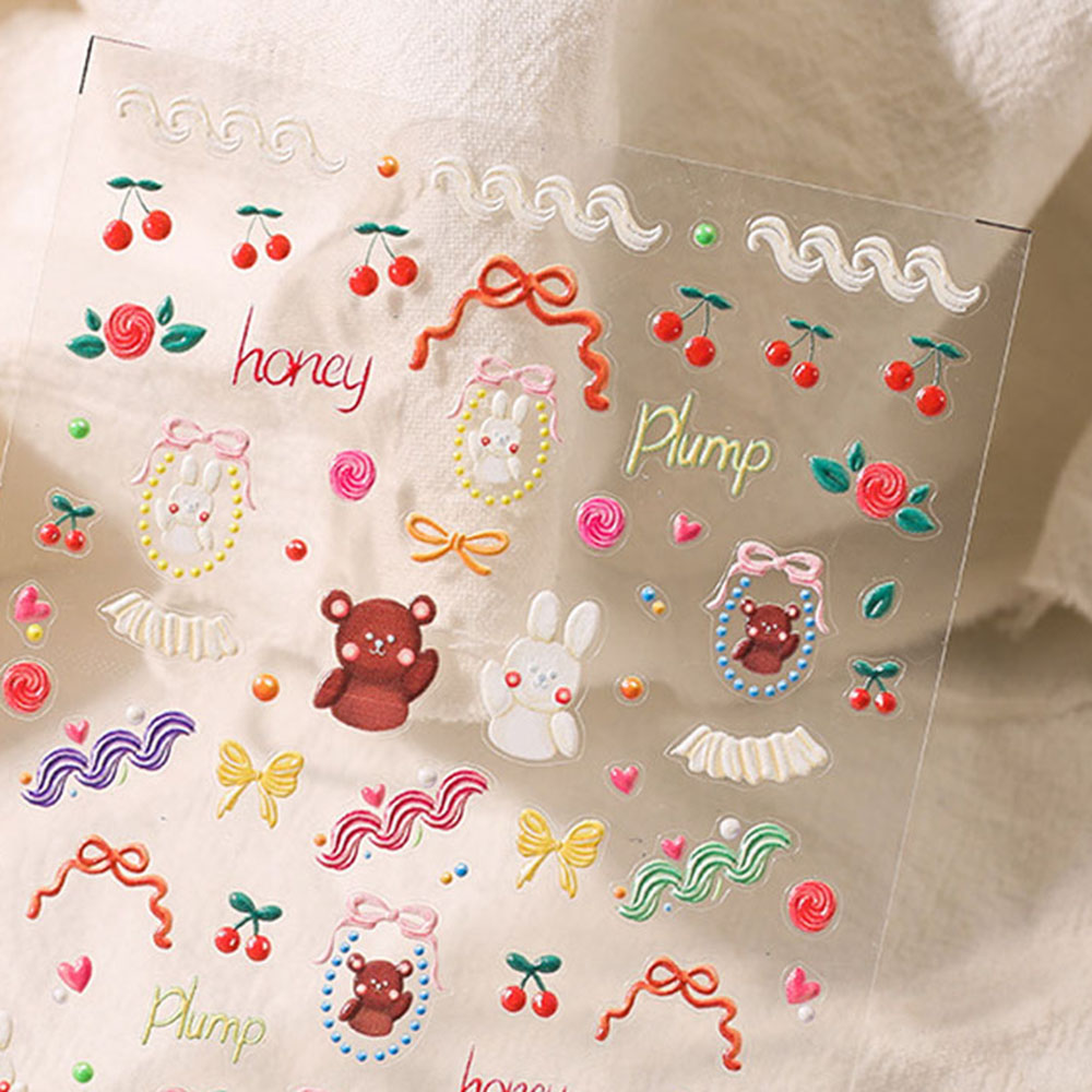 [Hàng mới về] Hình dán móng 3D trang trí nghệ thuật dễ thương phong cách Nhật Bản