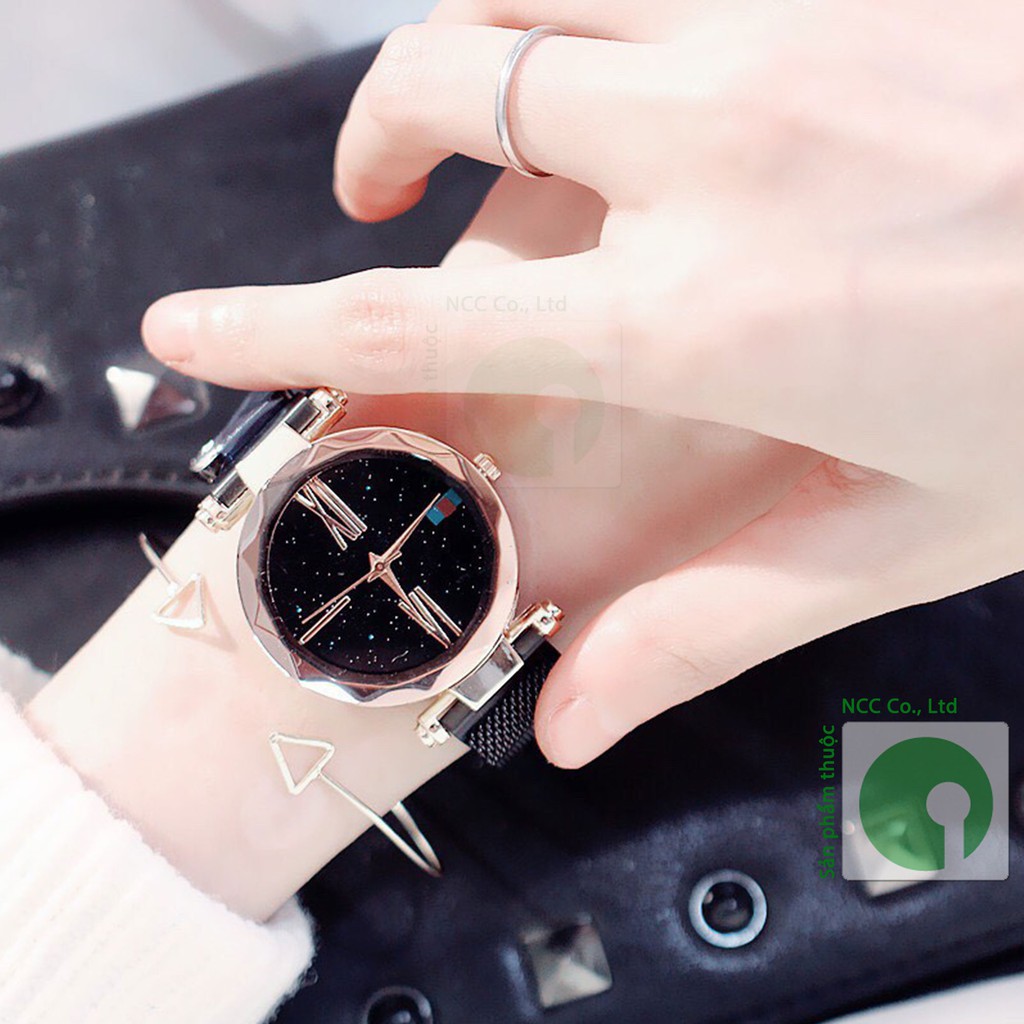 Đồng hồ nữ đeo tay thời trang, dây đeo sử dụng nam châm - NDHS-5069-DHNC