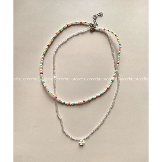 Set vòng cổ cườm daisy