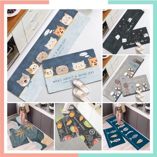 Bộ thảm bếp trải sàn lau chân sàn nhà 3D dày 3mm chống trơn trượt (bộ gồm 2 miếng 40x60 + 40x120) [HCM]