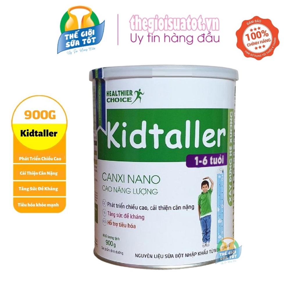 Sữa Bột Kidtaller Canxi Nano 900Gr - Sữa Cao Năng Lượng Phát Triển Chiều Cao Cân Nặng Miễn Dịch thegioisuatot