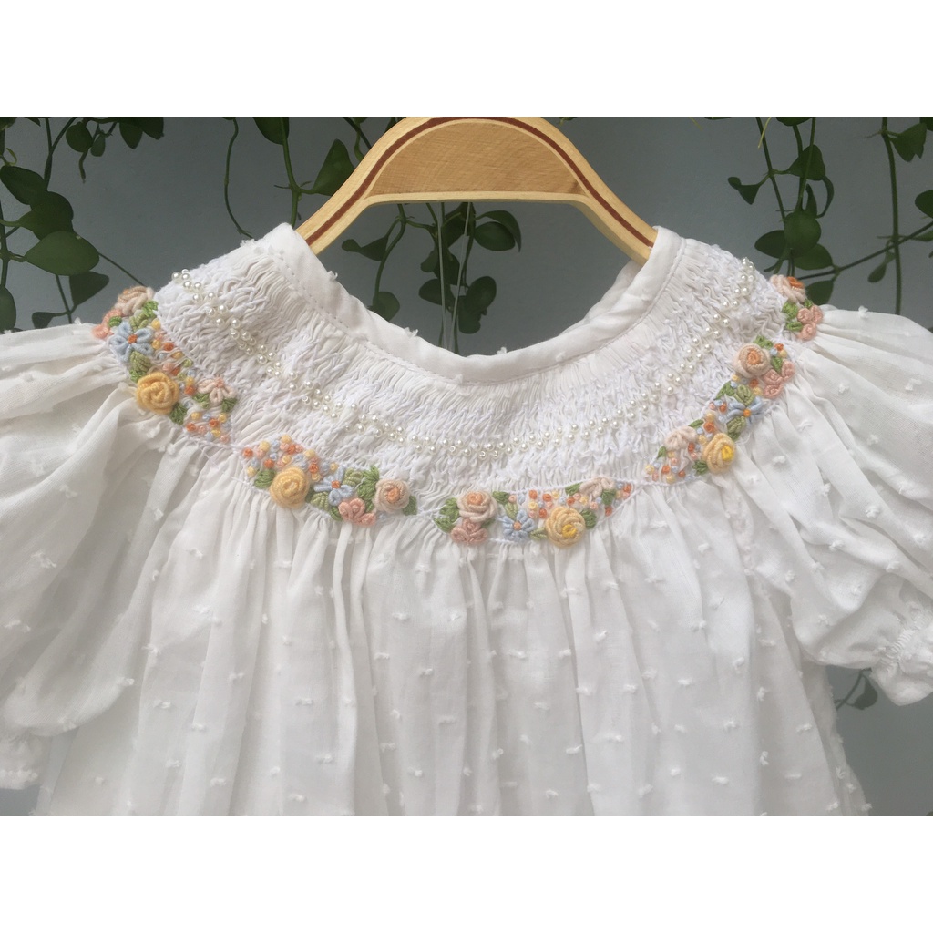 ĐẦM SMOCK ĐÔI MẸ VÀ BÉ THUYỀN HOA