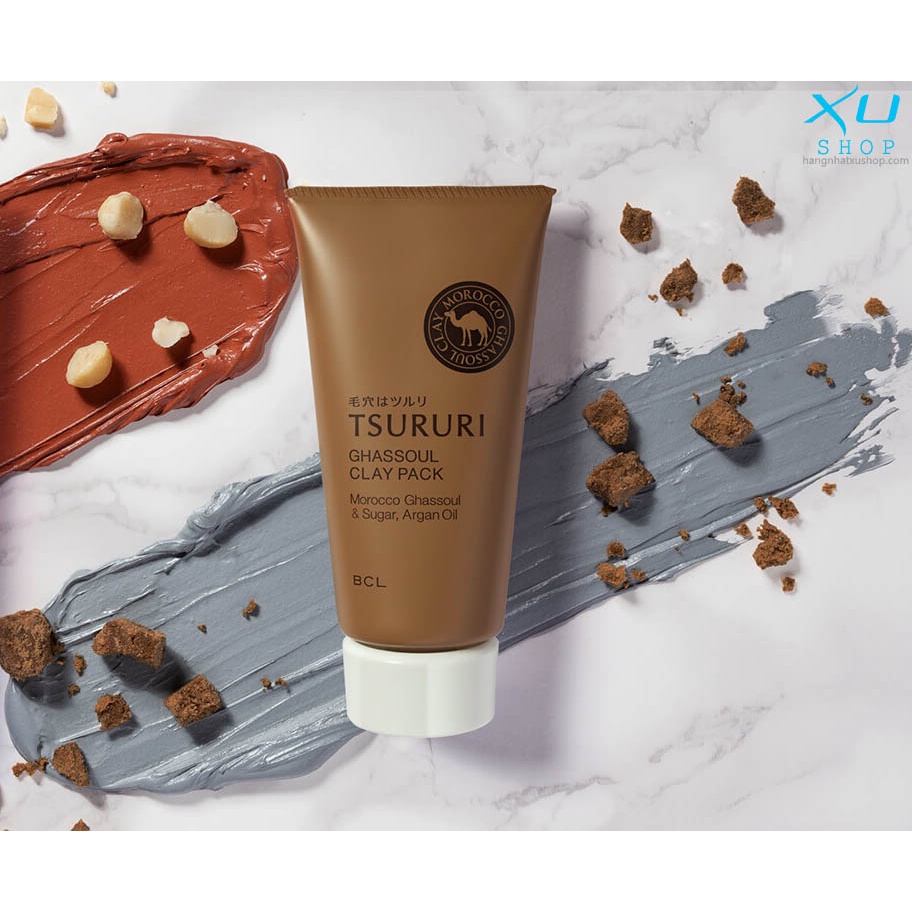 Mặt nạ thải độc đất sét Tsururi Ghassoul & Clay Pack của BCL (Nhật nội địa).