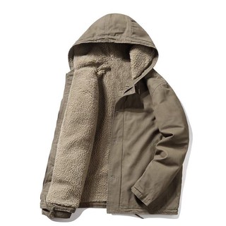 Áo khoác nam có mũ lót lông cừu AK998, áo khoác nam kaki dày Eric Fashion