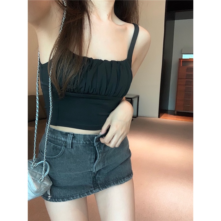 Áo kiểu, áo thun, áo croptop ba lỗ nhún ngực chất thun co giãn alohashop91
