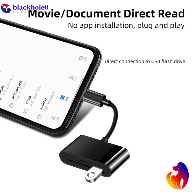 Đầu Đọc Thẻ Nhớ Otg Usb Sd/tf Đa Năng Cho Điện Thoại Android/Máy Tính