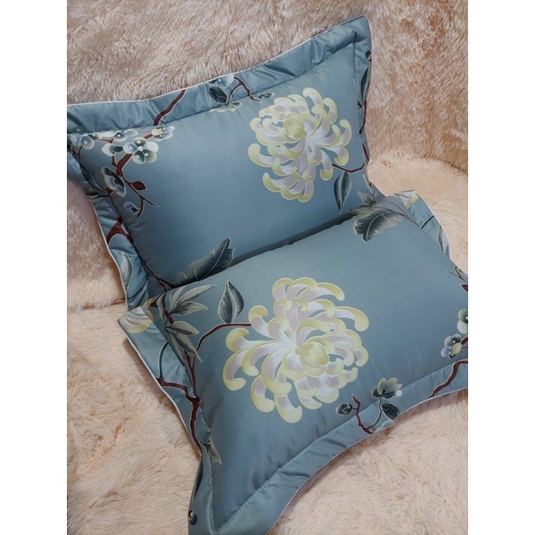 Vỏ COTTON lụa Thái cao cấp 45 x 65 1 đôi , vỏ gối nằm cotton có lót bông dây khoá kéo