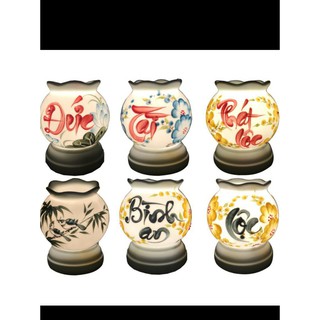 Đèn Xông Tinh Dầu Gốm Sứ Bát Tràng (SIZE LỚN) Kích thước cao 16cm, đường kính 11cm