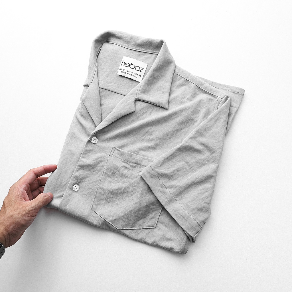 Áo sơ mi pijama ngắn tay nam HEBOZ vải đũi nhăn tự nhiên, nhẹ nhàng và mát - 00000656 | BigBuy360 - bigbuy360.vn