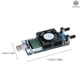 B&O Multi-functional 0.2A~3A 35W LCD USB Electronic Load Tester Module Adjustable Constant Current Resistance Power Battery Tester with Cooling Fan