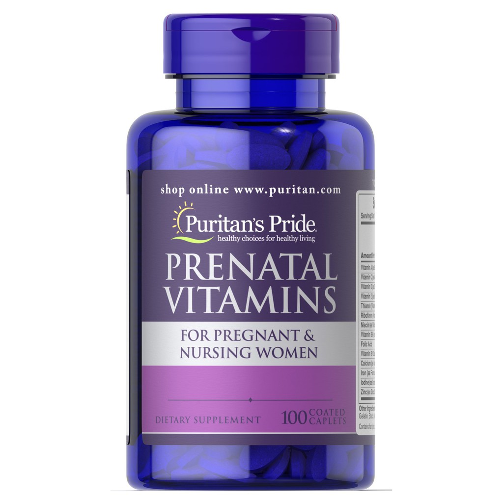 Combo tăng cường sức đề kháng bổ mắt não cho mẹ và bé Puritan's Pride Prenantal multivitamin - Omega 3 fish oil 100v | Thế Giới Skin Care